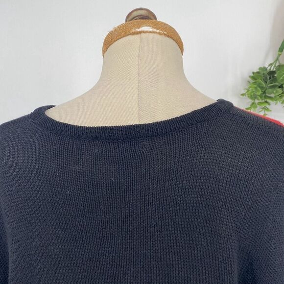 Eminent Women's Drop Shoulder Floral Sequin Knit Sweater Dress Tunic Multi L - Picture 7 of 10